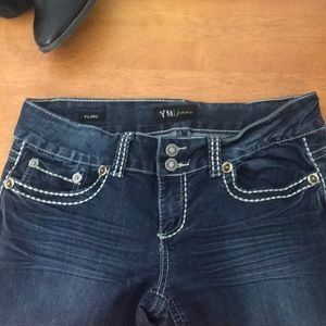 Long wide flare leg jean